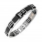 Preview: Lunavit Magnetschmuck Armband Ercole aus Titan in Silber für Herren Detailansicht